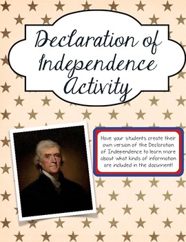 Preview of Mock Declaration of Independence Activity