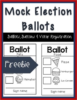 Preview of Mock Election Ballot Freebie