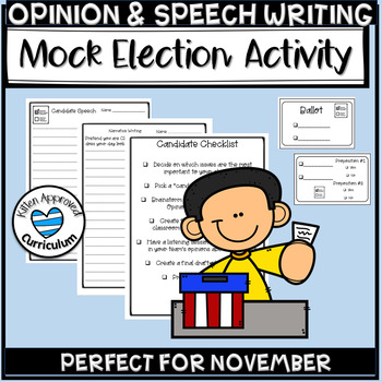 Preview of Mock Election Ballots Election Project Activity Classroom Ballot Lesson