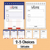 Mock Election Day Voting Ballot 1st Grade Classroom Worksh