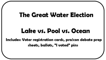 Preview of Mock Election "Ocean vs. Pool vs. Lake"