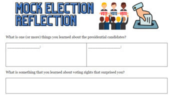 Preview of Mock Election Reflection