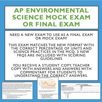 Preview of Mock Exam or Final Exam for AP Environmental Science