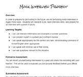 Mock Interview Project Instructions/Rubric