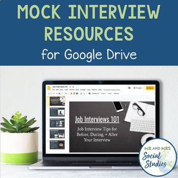 Preview of Mock Interview Questions, Templates, and Resources for Google Drive