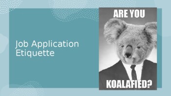 Preview of Mock Job Application Presentation