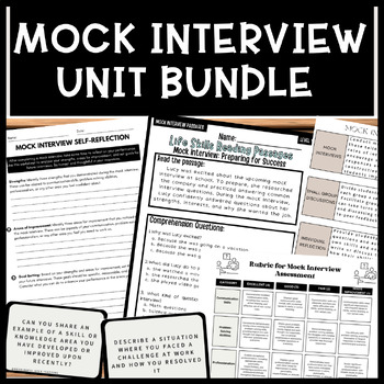 Preview of Mock Job Interview Unit Bundle for Vocational Life Skills and Special Education