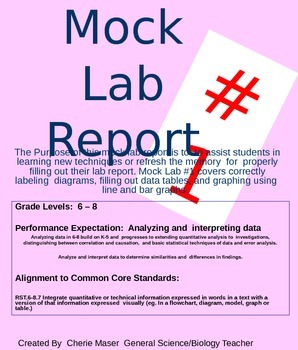 Preview of Mock Lab #1 Lab reports: Labeling, Data Tables, and Graphing