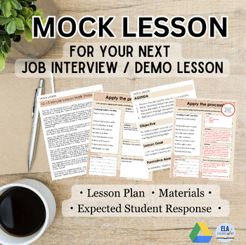 Preview of Mock Lesson - Secondary ELA Demo Lesson for Job Interview