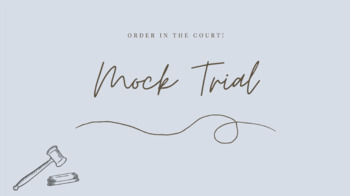 Preview of Mock Trial Lesson Plan and Editable Class Preparation for ANY TEXT