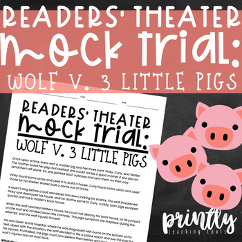 Preview of Mock Trial Readers' Theater | 3 Little Pigs | Google Classroom