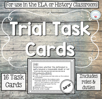 Preview of Mock Trial Task Cards