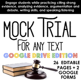 Mock Trial for ANY TEXT - Argumentative Writing for Any Novel