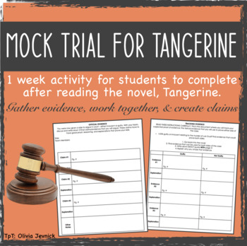 Preview of Mock Trial for the Novel, Tangerine