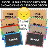 Mock Up Bulletin Boards with Customizable Borders FREE