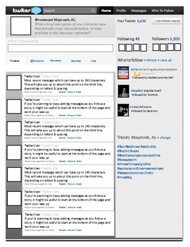 Preview of Mockingbird Twitter template for Comic Life® in .zip file