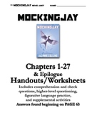 Mockingjay Chapters 1-27 Questions, Handouts, Teacher's Guide
