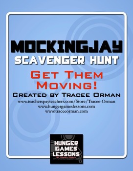 Preview of Mockingjay Novel Scavenger Hunt Review Activity