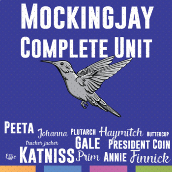 Preview of Mockingjay Unit Quizzes, Task Cards, Test, Writing Prompts