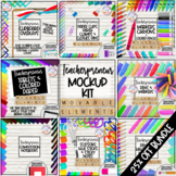 50% OFF Mockup Movable School Supplies BUNDLE Create Your 