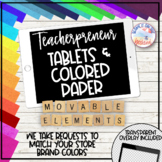 Mockup Movables Colored Papers and Tablets | Make Your Own