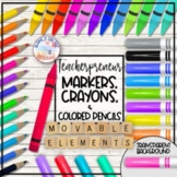 Mockup Movables Colored Pencils Crayons Markers | Make You
