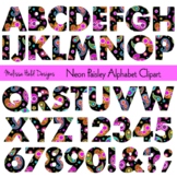 Mod Neon Paisley Alphabet Digital Clipart