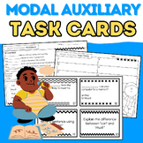 Modal Auxiliary Task Cards & Worksheet: {4th Grade Languag