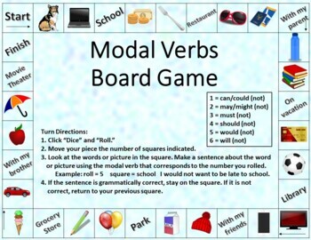 Modal Verbs Digital Board Game By The Gaming Grammarian Tpt