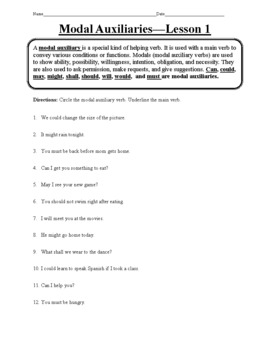 modal verbs modal auxiliary verbs by teacha2z tpt