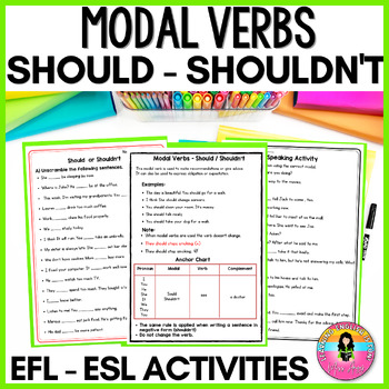 Should/Shouldn't - ESL Kids Games