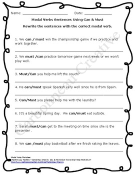 modal verbs worksheets bundle updated by carbonneau creative tpt