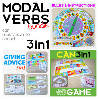 Preview of Modal Verbs Bundle 3in1