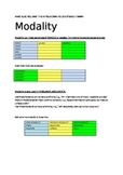 Modality worksheet