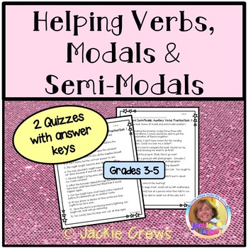 Preview of Helping Verbs Modals & Semi-Modals Auxiliary Verbs DIGITAL #Distancelearning
