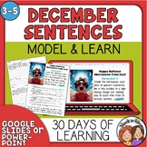 Model Sentences for December - Writing Daily Practice Ment