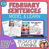 Model Sentences for February - Writing Daily Practice Ment