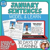 Model Sentences for January - Writing Daily Practice Mento