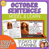 Model Sentences for October - Writing Daily Practice Mento