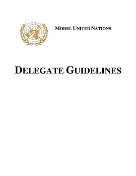 Preview of Model United Nations / Delegate Guidelines