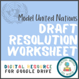 Model United Nations Draft Resolution Worksheet: Google Dr