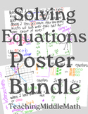 Model and Solve Equations Poster Bundle