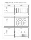 Model and Solve: + and - Fractions with Unlike Denominator