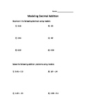 Modeling Decimal Addition and Subtraction