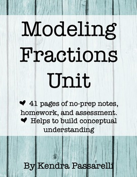 Preview of Modeling Fractions Unit