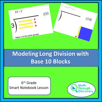 Preview of Modeling Long Division with Base 10 Blocks - SN