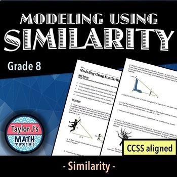 Preview of Modeling Using Similarity Worksheet