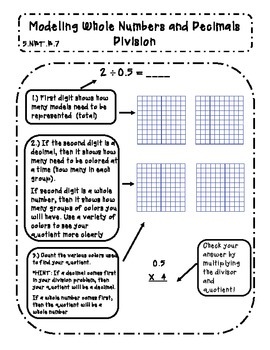 Preview of Modeling Whole Number and Decimal Division Interactive Notes