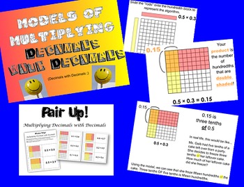 Preview of Models of Multiplying Decimals by Decimals Smartboard and Game