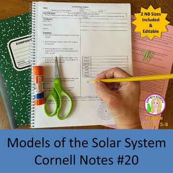 Preview of Models of the Solar System Cornell Notes #20
